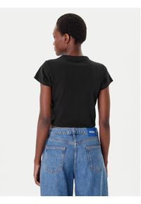 Hugo - HUGO T-Shirt Rhinestone 50551404 Czarny Slim Fit. Kolor: czarny. Materiał: bawełna #3