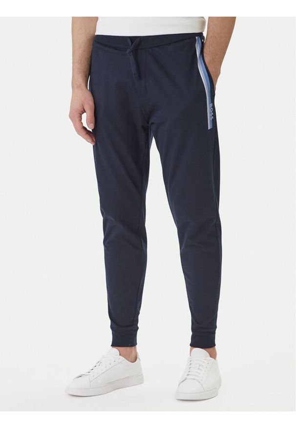 BOSS Spodnie dresowe Authentic 50554784 Granatowy Regular Fit. Kolor: niebieski. Materiał: bawełna