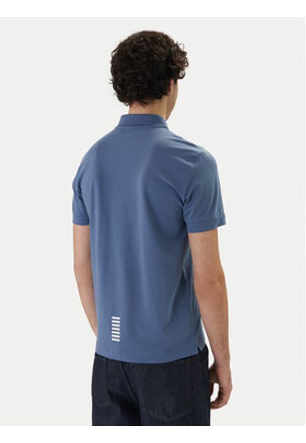 EA7 Emporio Armani Polo 8NPF14 PJVQZ UB064 Niebieski Regular Fit. Typ kołnierza: polo. Kolor: niebieski. Materiał: bawełna