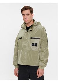 Calvin Klein Jeans Kurtka przejściowa Utility Track Jacket J30J324663 Zielony Regular Fit. Kolor: zielony. Materiał: syntetyk #1
