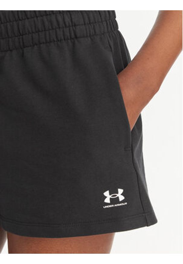 Under Armour Szorty sportowe Sport Terry 6011022 Czarny Regular Fit. Kolor: czarny. Materiał: bawełna