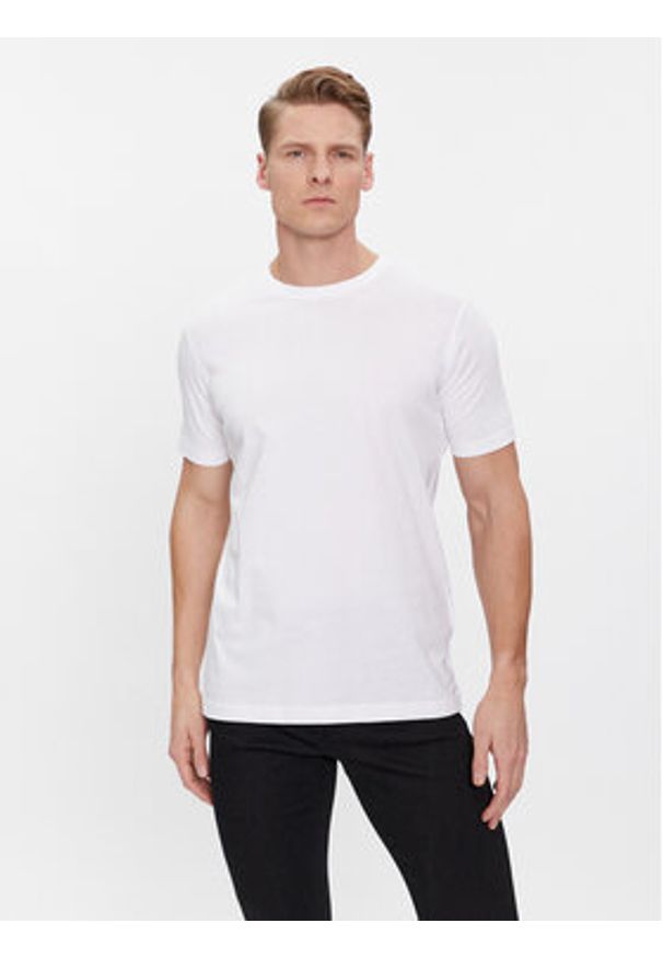 Karl Lagerfeld - KARL LAGERFELD Komplet 2 t-shirtów 765000 500298 Biały Slim Fit. Typ kołnierza: dekolt w karo. Kolor: biały. Materiał: bawełna