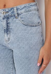 Born2be - Jasnoniebieskie Szorty Jeansowe z Wysokim Stanem z Bawełny przed Kolano Neliyana. Okazja: na co dzień. Stan: podwyższony. Kolor: niebieski. Materiał: bawełna, jeans. Styl: klasyczny, casual #4