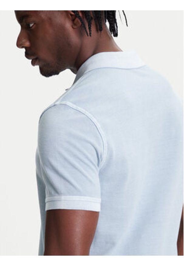 United Colors of Benetton - United Colors Of Benetton Polo 3089U302D Niebieski Regular Fit. Typ kołnierza: polo. Kolor: niebieski. Materiał: bawełna