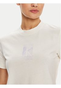 Calvin Klein Jeans T-Shirt Diffused J20J223908 Beżowy Regular Fit. Kolor: beżowy. Materiał: bawełna