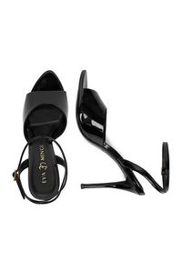 Eva Minge Sandały EO-FLORA-LT1605-6 Czarny. Kolor: czarny. Materiał: skóra, lakier #3