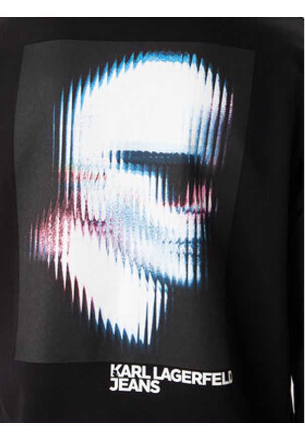 Karl Lagerfeld Jeans Bluza B1M20052 Czarny Regular Fit. Kolor: czarny. Materiał: bawełna