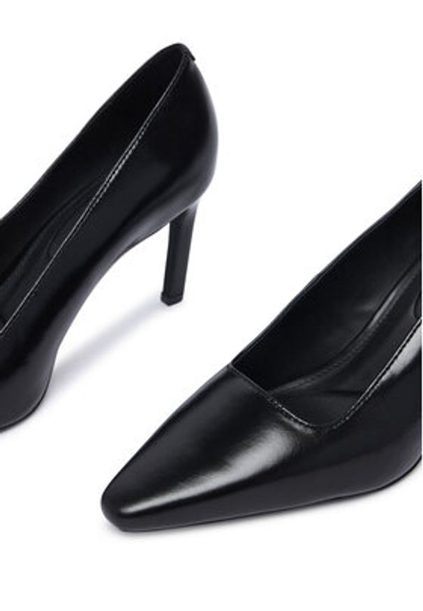 TOMMY HILFIGER - Tommy Hilfiger Szpilki Squared Toe High Heel Lth Pump FW0FW09510 Czarny. Kolor: czarny. Materiał: skóra. Obcas: na szpilce