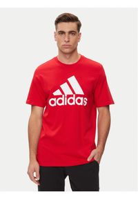 Adidas - adidas T-Shirt Essentials Single Jersey Big Logo T-Shirt IC9352 Czerwony Regular Fit. Kolor: czerwony. Materiał: bawełna #1