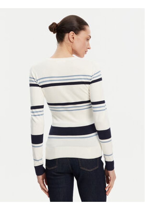 Guess Sweter W5GR18 Z2NQ2 Écru Slim Fit. Materiał: wiskoza