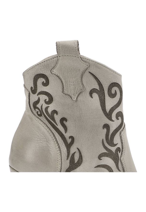 Beżowe Botki Exquisite Damskie Skórzane Modne Buty. Zapięcie: bez zapięcia. Kolor: beżowy. Materiał: skóra. Szerokość cholewki: normalna. Obcas: na obcasie. Wysokość obcasa: średni