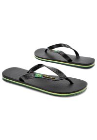 Czarne Japonki Ipanema Stylowe Obuwie. Okazja: na plażę, na spacer, na co dzień. Kolor: czarny. Materiał: materiał. Wzór: paski. Sezon: lato. Styl: elegancki #4
