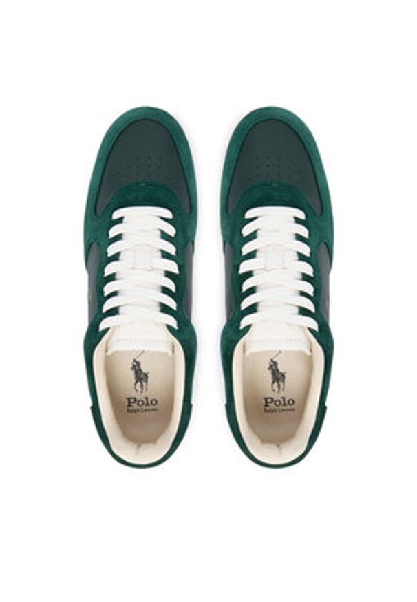 Polo Ralph Lauren Sneakersy 809973705001 Zielony. Kolor: zielony. Materiał: skóra, zamsz