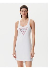 Guess Sukienka letnia E5GP01 I3Z14 Biały Regular Fit. Kolor: biały. Materiał: bawełna. Sezon: lato