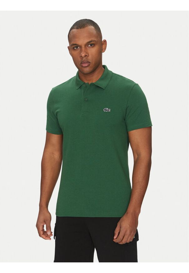 Lacoste T-Shirt TH9880 Czarny Classic Fit. Kolor: czarny. Materiał: bawełna