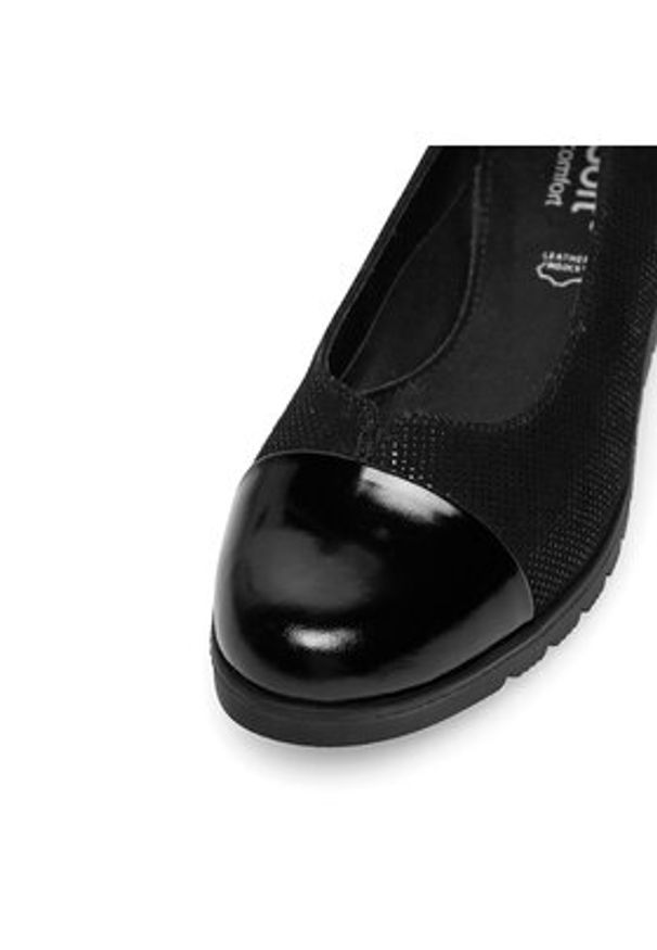 Go Soft Baleriny EST-TOMI-01 Czarny. Kolor: czarny. Materiał: skóra