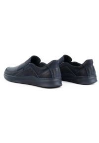 Olivier Buty męskie wsuwane skórzane SLIP-ON 216GT granatowe niebieskie. Zapięcie: bez zapięcia. Kolor: niebieski. Materiał: skóra. Styl: elegancki #6