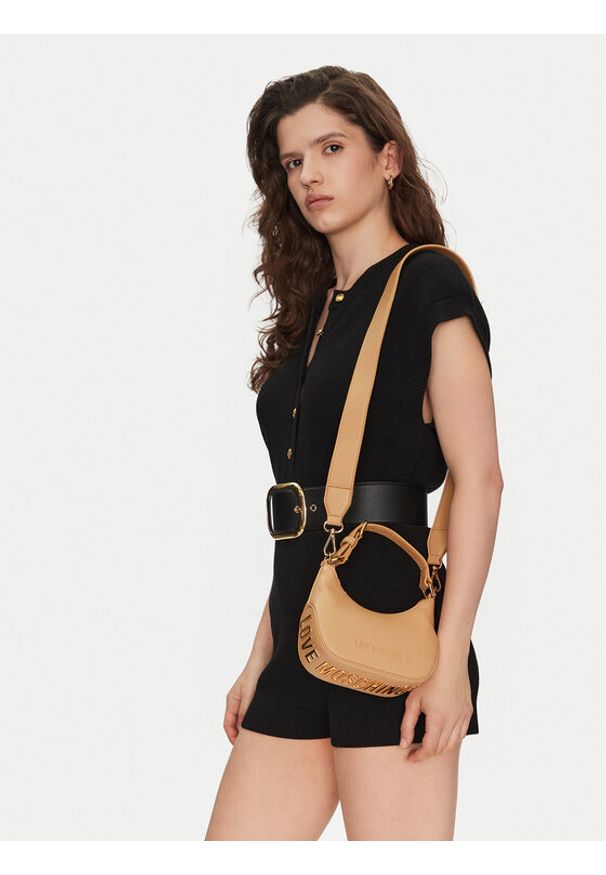 Love Moschino - LOVE MOSCHINO Torebka JC4019PP1MLT0105 Beżowy. Kolor: beżowy. Materiał: skórzane