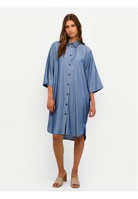 Kaffe Sukienka koszulowa Leonora 10508304 Niebieski Loose Fit. Kolor: niebieski. Materiał: syntetyk. Typ sukienki: koszulowe #3