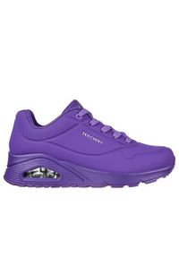 skechers - Buty do chodzenia damskie Skechers Uno Nights Shades. Kolor: wielokolorowy, fioletowy. Materiał: materiał, syntetyk. Szerokość cholewki: normalna. Sport: turystyka piesza