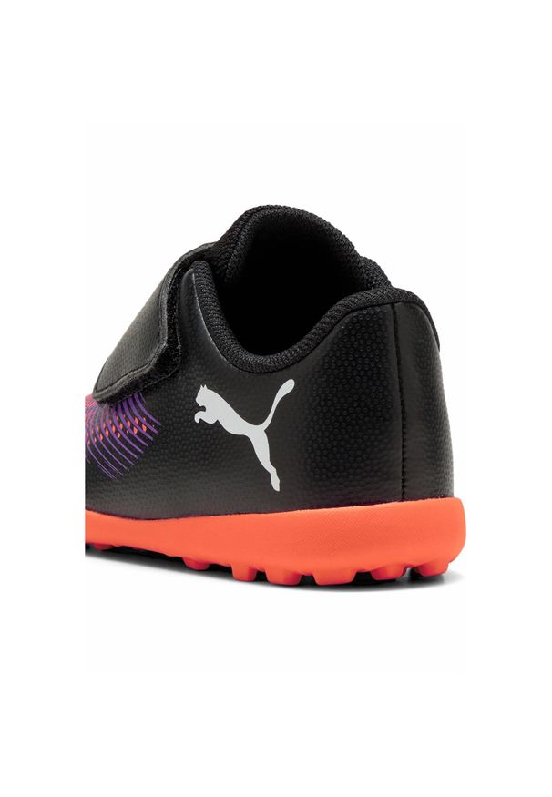 Puma - Dziecięce buty piłkarskie FUTURE 8 PLAY TT V PUMA Black White Glowing Red. Zapięcie: rzepy. Kolor: biały, czerwony, wielokolorowy, czarny. Materiał: syntetyk. Szerokość cholewki: normalna. Sport: piłka nożna