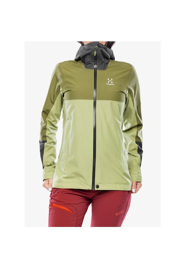 Haglöfs - Kurtka przeciwdeszczowa damska Haglofs Finch Proof Jacket. Kolor: zielony. Sport: turystyka piesza
