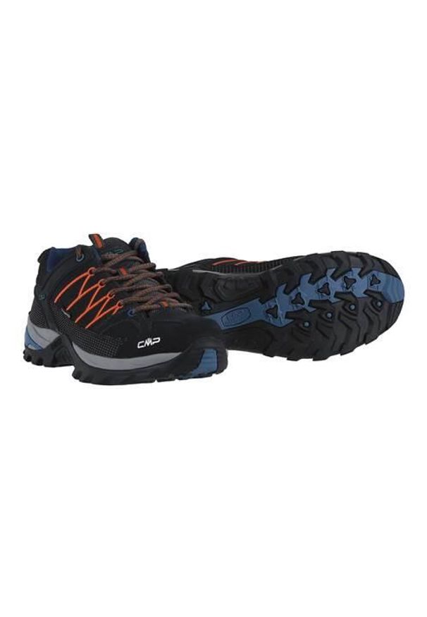 Buty trekkingowe męskie CMP Rigel Low Trekking Wp. Zapięcie: sznurówki. Kolor: czarny, brązowy, wielokolorowy. Materiał: guma, syntetyk, tkanina, materiał. Szerokość cholewki: normalna. Sport: turystyka piesza