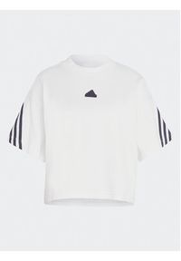 Adidas - adidas T-Shirt Future Icons 3-Stripes T-Shirt IB8517 Biały Loose Fit. Kolor: biały. Materiał: bawełna #3