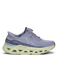 skechers - Buty do biegania damskie Skechers Blmt Glide Step. Kolor: niebieski, fioletowy. Materiał: syntetyk, materiał. Szerokość cholewki: normalna