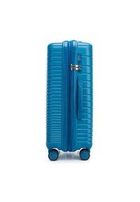Wittchen - Zestaw walizek z polipropylenu z błyszczącymi paskami niebieski. Kolor: niebieski. Wzór: paski, aplikacja. Styl: elegancki #5