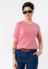 Volcano - Grubsza, bawełniana koszulka TM-LUPINA. Okazja: na co dzień. Materiał: bawełna. Długość rękawa: krótki rękaw. Długość: krótkie. Styl: casual #1