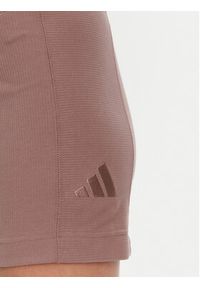 Adidas - adidas Kolarki ALL SZN Rib JJ1232 Różowy Slim Fit. Kolor: różowy. Materiał: bawełna