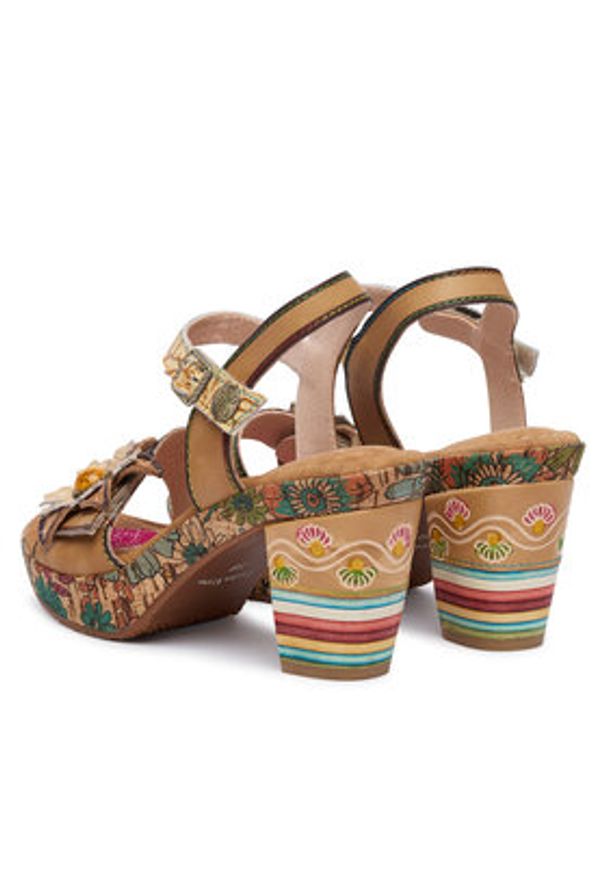 Laura Vita Sandały Nellao 31 Beżowy. Kolor: beżowy. Materiał: skóra