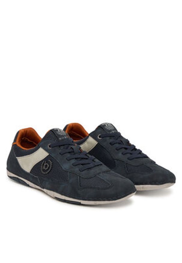 Bugatti Sneakersy Sandstone 325-A7P06-5000-4100 Granatowy. Kolor: niebieski. Materiał: zamsz, skóra