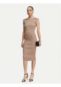 Guess Bluzka W5YR12 Z0130 Brązowy Regular Fit. Kolor: brązowy. Materiał: syntetyk #5