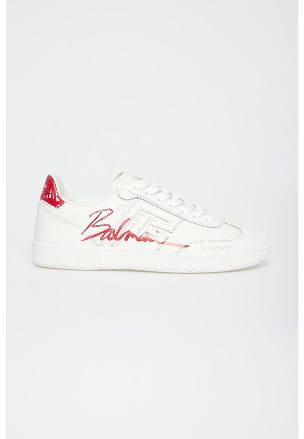 Balmain - Sneakersy damskie skórzane BALMAIN. Materiał: skóra