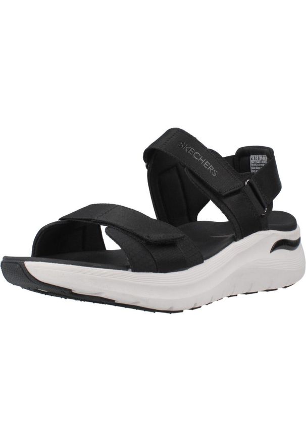 skechers - Sandały SKECHERS ARCH FIT 2.0 Czarny. Okazja: na plażę. Kolor: czarny. Materiał: tkanina. Styl: sportowy