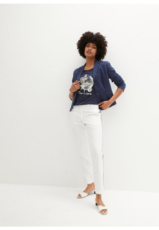 bonprix - T-shirt Sea Love. Kolor: niebieski. Wzór: nadruk. Styl: elegancki