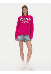 DKNY Sweter DJ4R0362 Różowy Regular Fit. Kolor: różowy. Materiał: syntetyk #4