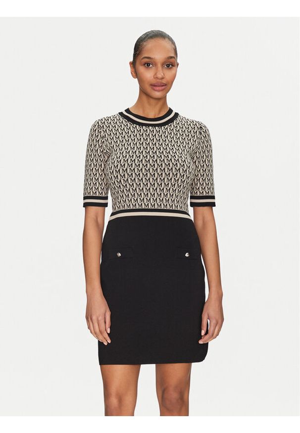 Morgan Sukienka dzianinowa 251-RMESTEM Beżowy Slim Fit. Kolor: beżowy. Materiał: syntetyk, wiskoza