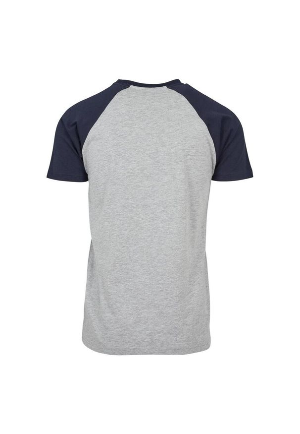 Urban Classics - T-shirt Męski Kontrastowa Raglanowa. Kolor: wielokolorowy, niebieski, szary. Długość rękawa: raglanowy rękaw
