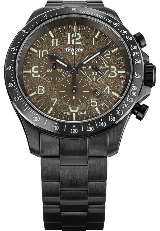 Zegarek Traser Zegarek męski Traser TS-109460 czarny. Kolor: czarny