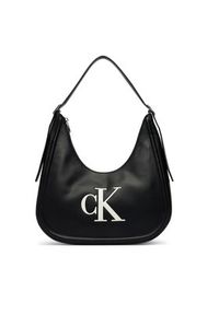 Calvin Klein Torebka Bold Ck Crescent LV04F3427G Czarny. Kolor: czarny. Materiał: skórzane #2