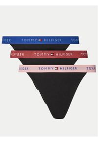 TOMMY HILFIGER - Tommy Hilfiger Komplet 3 par stringów UW0UW05640 Kolorowy. Materiał: bawełna. Wzór: kolorowy #1