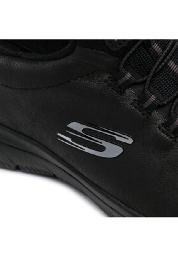 skechers - Skechers Sneakersy Itz Bazik 88888301/BBK Czarny. Kolor: czarny. Materiał: skóra