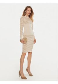Guess Spódnica ołówkowa W4BD53 Z37K0 Beżowy Slim Fit. Kolor: beżowy. Materiał: syntetyk #3