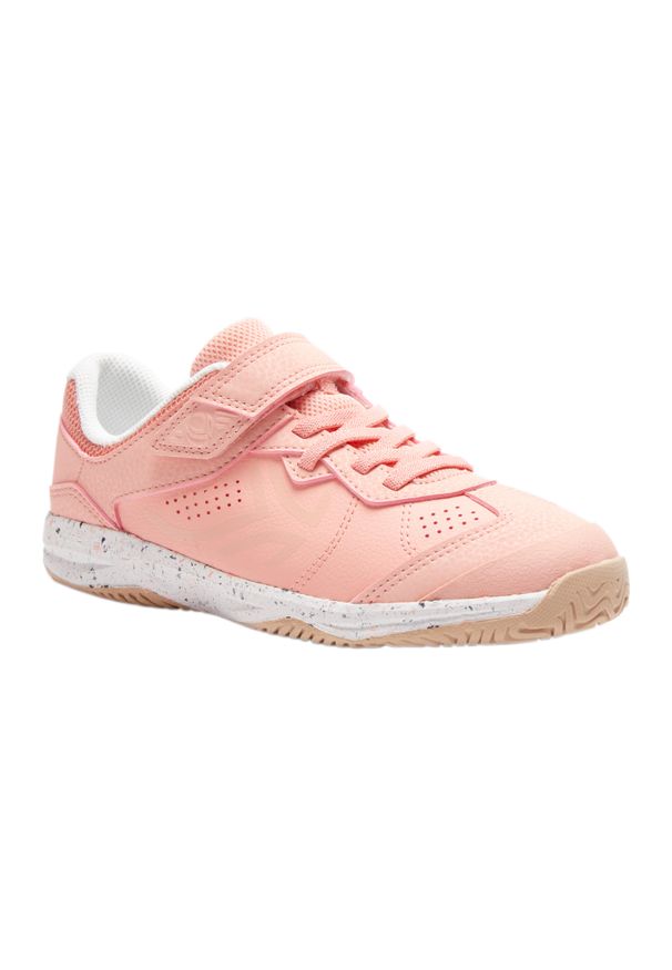 Decathlon - Buty sportowe dla dzieci Artengo TS 160. Okazja: na co dzień. Zapięcie: rzepy. Kolor: różowy. Materiał: kauczuk. Szerokość cholewki: normalna
