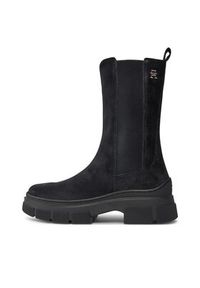 TOMMY HILFIGER - Tommy Hilfiger Sztyblety Essential Suede Chelsea Boot FW0FW07489 Niebieski. Kolor: niebieski #3