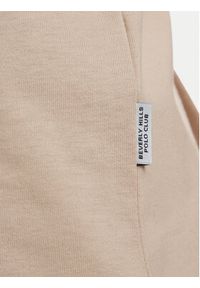 Beverly Hills Polo Club T-Shirt P-SS26W-TS085 Beżowy Regular Fit. Typ kołnierza: polo. Kolor: beżowy. Materiał: bawełna #3