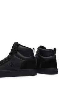 Calvin Klein Sneakersy Classic Cup Mid Laceup Zip Lth YM0YM01428 Czarny. Kolor: czarny. Materiał: skóra